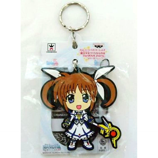 Nanoha Takamachi Barrier Jacket Ver. Rubber Strap Kyun Chara Illustrations Magical Girl Lyrical Nanoha The MOVIE 2nd As [USED]