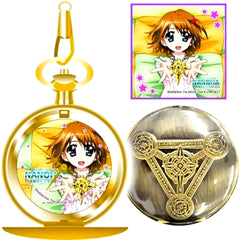 Hayate Yagami Magical Girl Lyrical Nanoha The Movie 2nd A's Relief Pocket Watch with Care Cloth [USED]