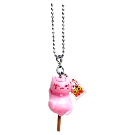Natsume's Book of Friends Nyanko-sensei Kneaded Candy Pink Japanese Sweets Mascot 2 Mascot [USED]