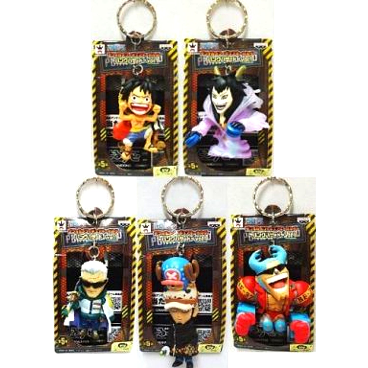Set of 5 One Piece Punk Hazard Vol. 1 Deformed Figure Keychain [USED]
