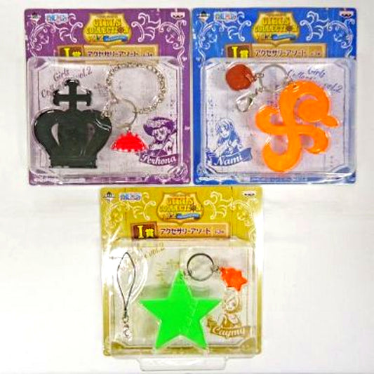 Set of 3 I Prize Accessory Assortment Ichiban Kuji One Piece GIRLS COLLECTION Vol.2 The Strong Girls [USED]