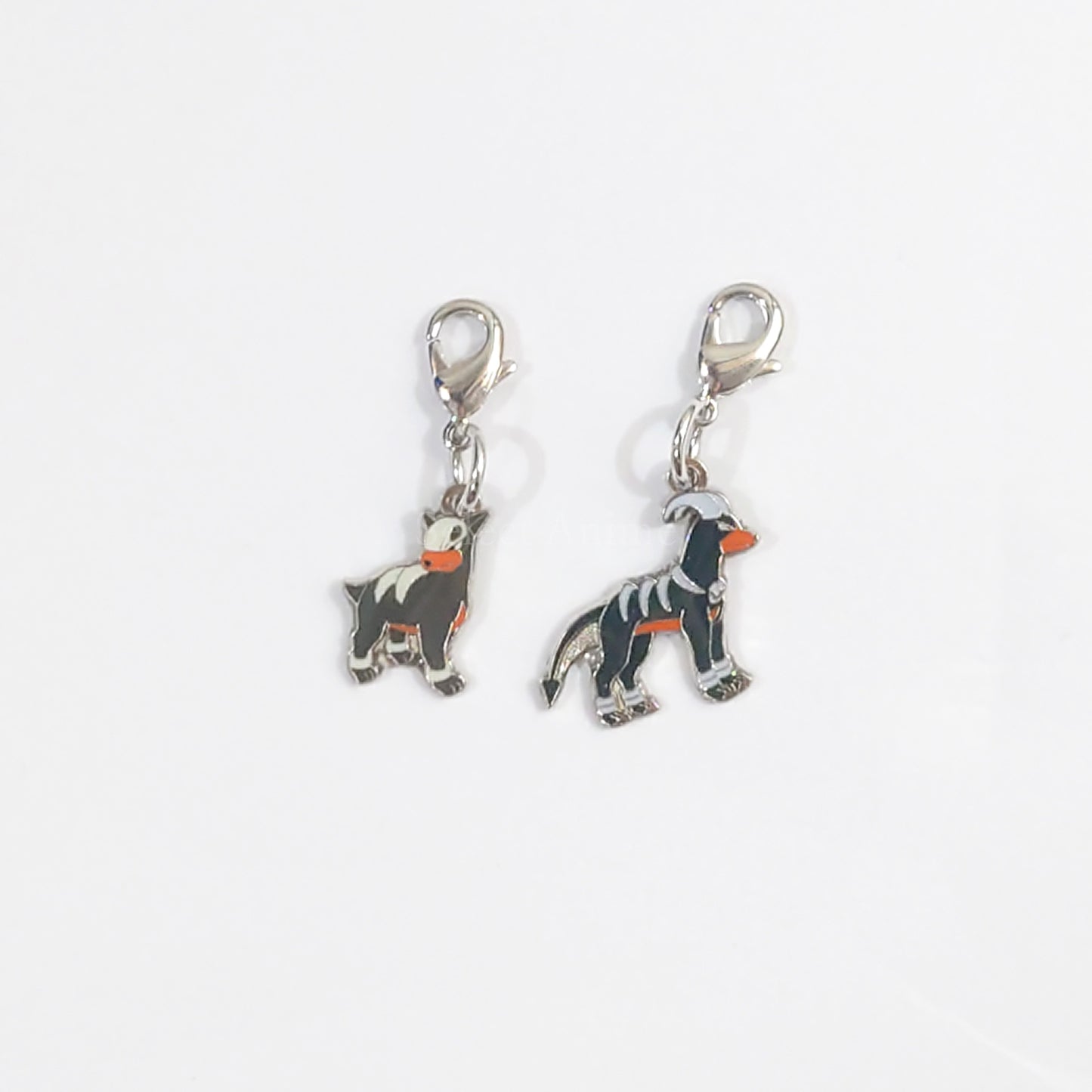 Houndour Houndoom Pokemon National Pokedex Metal Charm Pokemon Center Limited Set of 2 Charm [USED]