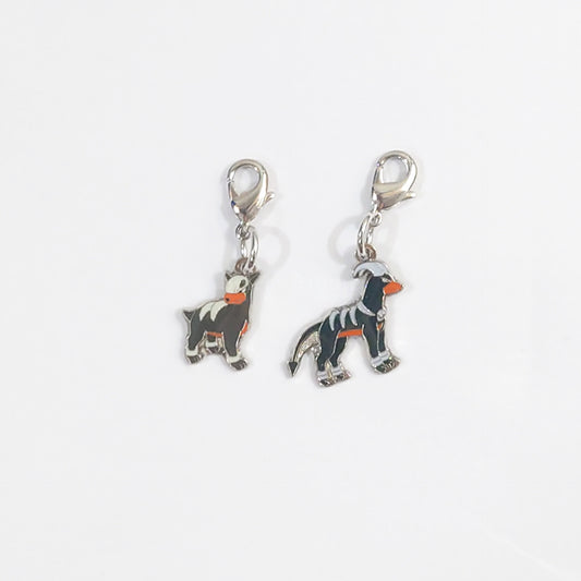 Houndour Houndoom Pokemon National Pokedex Metal Charm Pokemon Center Limited Set of 2 Charm [USED]