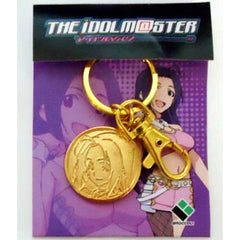 Azusa Miura The Idolm@ster Medal Keychain Gold Limited Lawson Ltd [USED]
