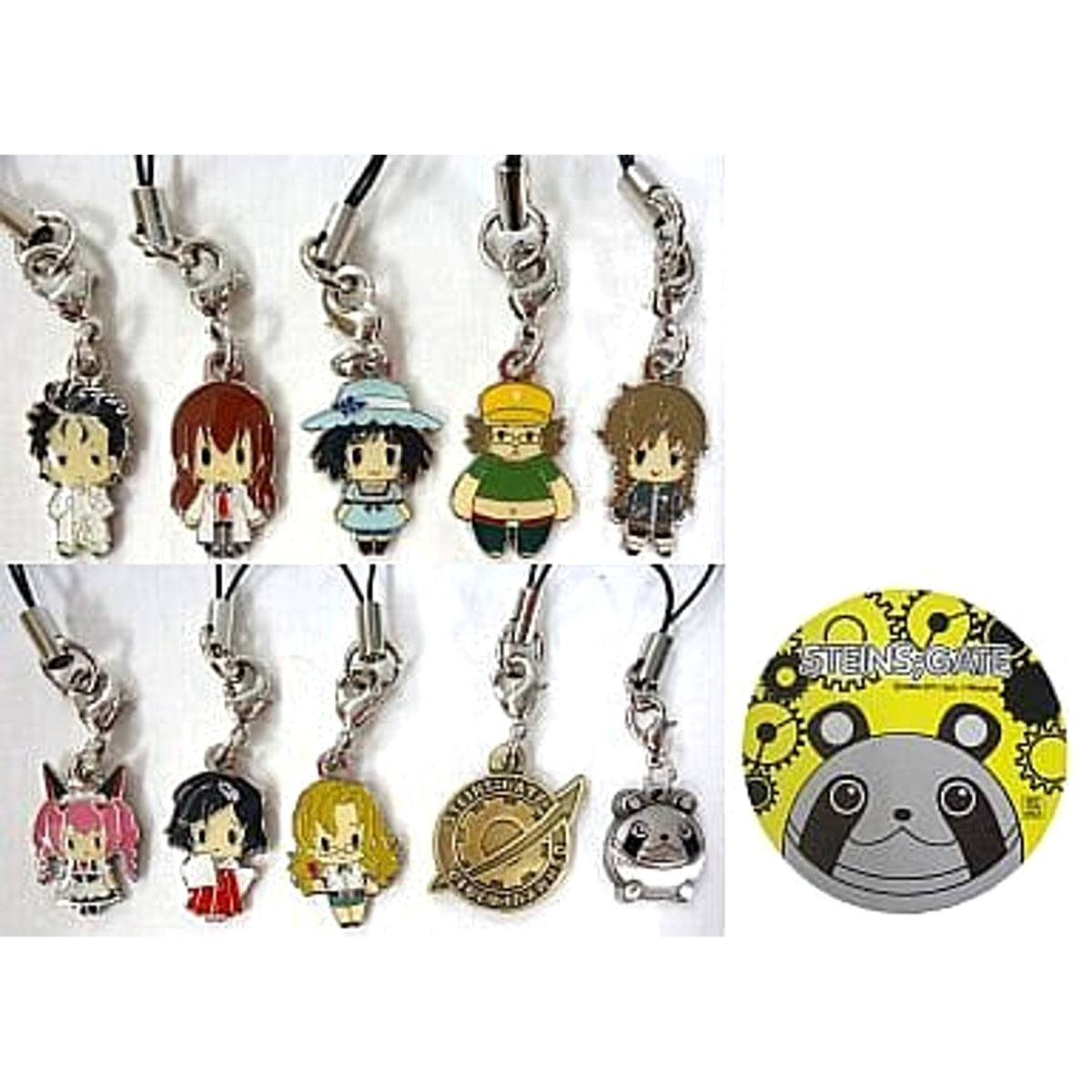 Steins;Gate Rintaro Okabe & Others Labomen Metal Strap Akiba Limited All 10 Types Set + Box Purchase Privilege Keychains [USED]
