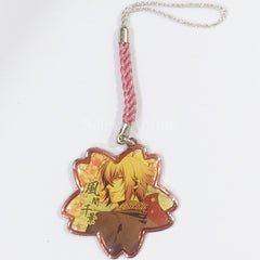 Chikage Kazama Silver Pink Hakuouki Sakura Netsuke Strap Sakura no Utage 2013 Limited Key Chain [USED]