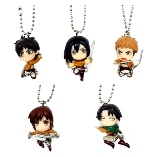 Attack on Titan Sasha Blouse & Others Swing All 5 Types Set Keychains [USED]