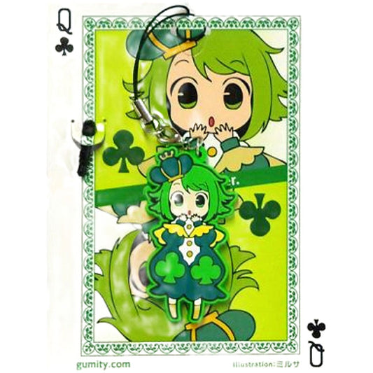 GUMI Clover Ver. Exit Tunes Presents Gumity From Megpoid Trump Motif Rubber Strap Limited Quantity CD Purchase Bonus Key Ring [USED]