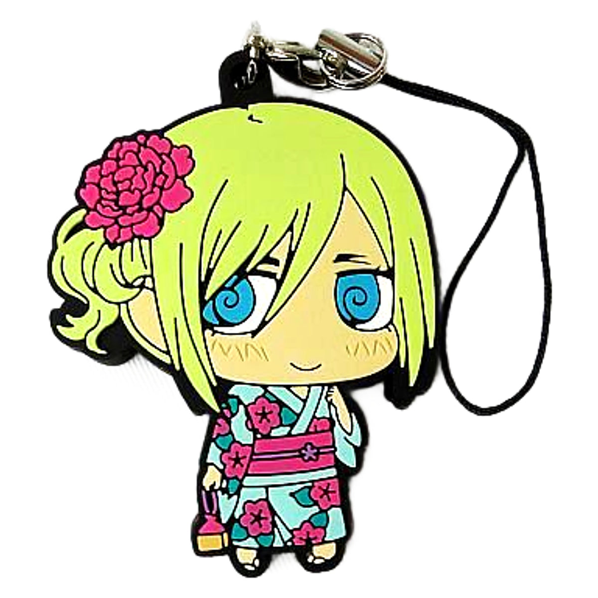 Krista Lenz Yukata Ver. Attack on Titan Rubber Charm Kyomaf Commemorative Goods Kyoto International Manga Anime Fair 2013 Limited Key Chain [USED]