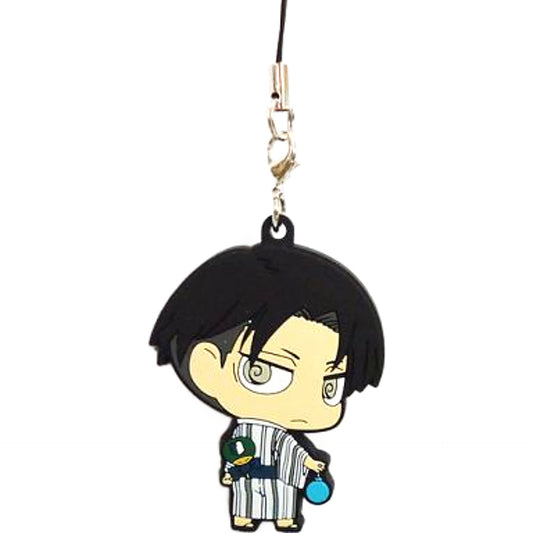 Levi Yukata Ver. Attack on Titan Rubber Charm Kyomaf Commemorative Goods Kyoto International Manga Anime Fair 2013 Limited Key Chain [USED]