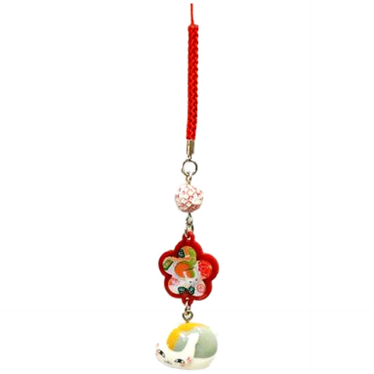 Natsume's Book of Friends Nyanko-sensei Nyanko-sensei Hannari Wakomono Collection Shibori Style Netsuke Keychains [USED]