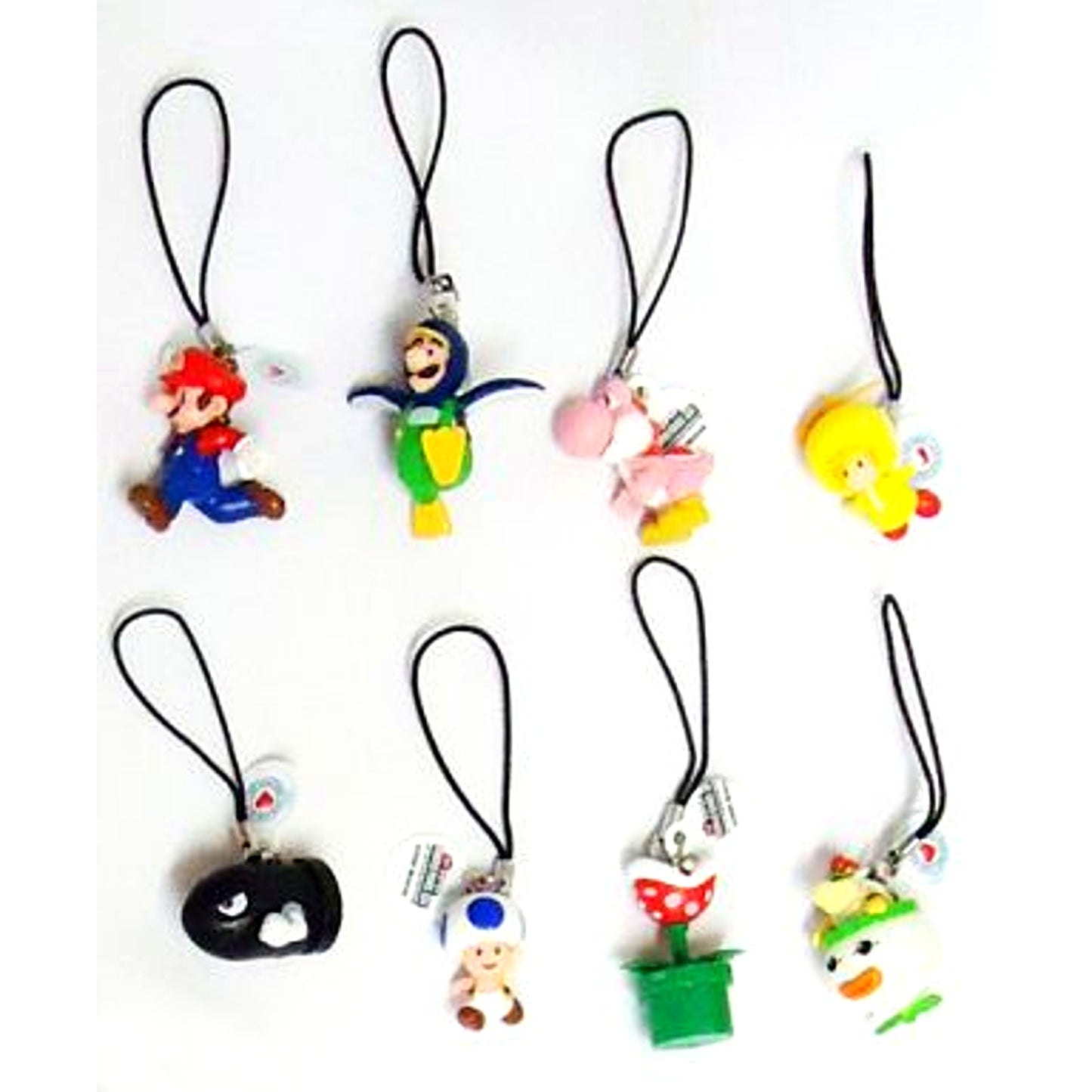 Set of 8 Mascot Bonus for New Super Mario Bros. Wii Suntory DAKARA [USED]