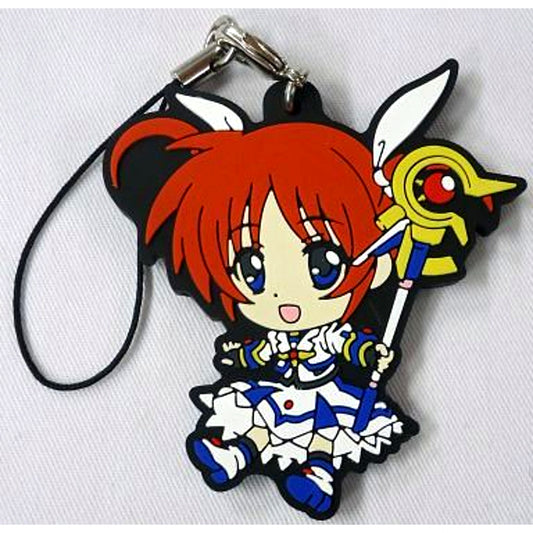Nanoha Takamachi Barrier Jacket I Prize Rubber Strap Ichiban Kuji Magical Girl Lyrical Nanoha INNOCENT [USED]