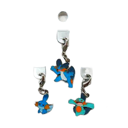 Mudkip Marshtomp Swampert Pokemon National Pokedex Metal Charm Pokemon Center Limited Set of 3 Charm [USED]