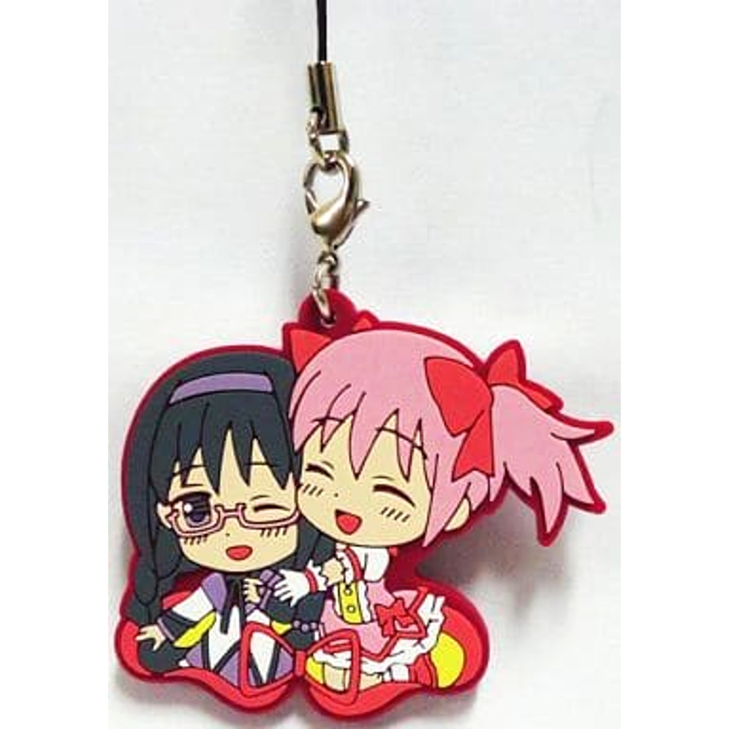 Puella Magi Madoka Magica The Movie Madoka Kaname Homura Akemi Ichiban Kuji Commemorating Theatrical Release Rubber Charm Prize G Keychains [USED]