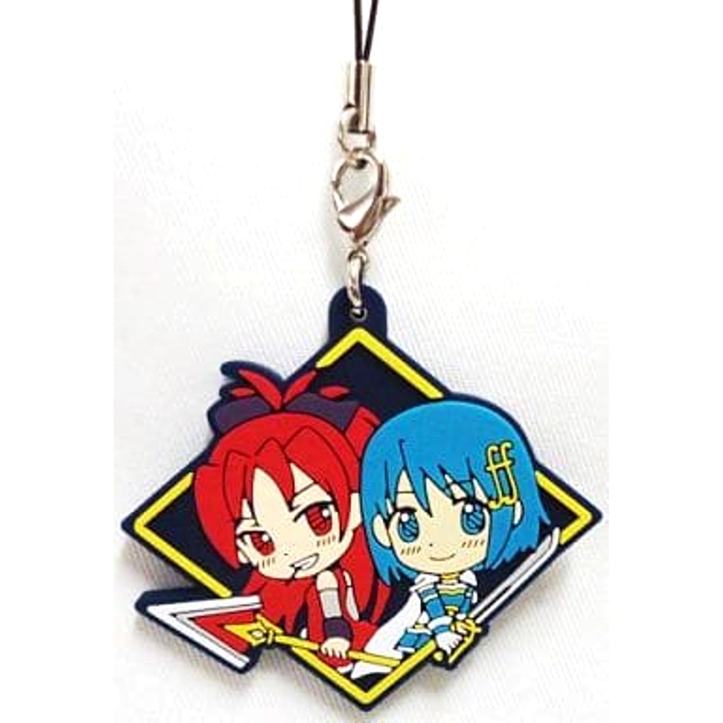 Puella Magi Madoka Magica The Movie Sayaka Miki Kyoko Sakura Ichiban Kuji Commemorating Theatrical Release Rubber Charm Prize G Keychains [USED]