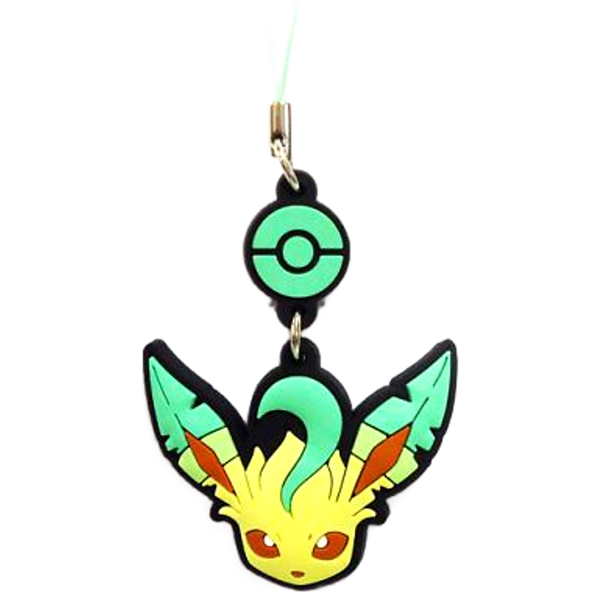 Leafeon Pokemon Pokemon Face Mascot Key Chain [USED]