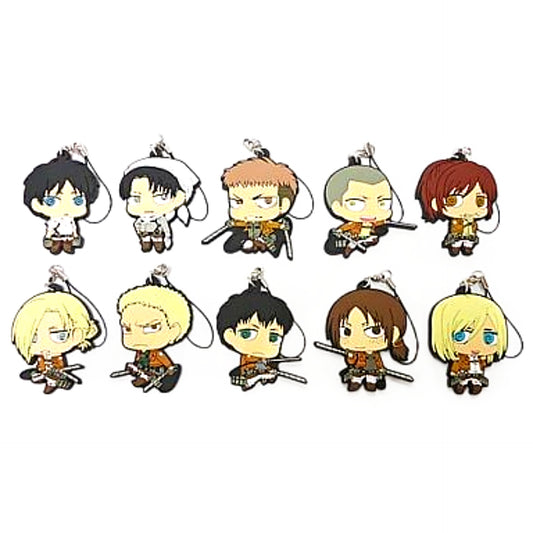 Ellen Yeager, etc. Attack on Titan Rubber Strap Collection All 10 Types Set Key Chain [USED]