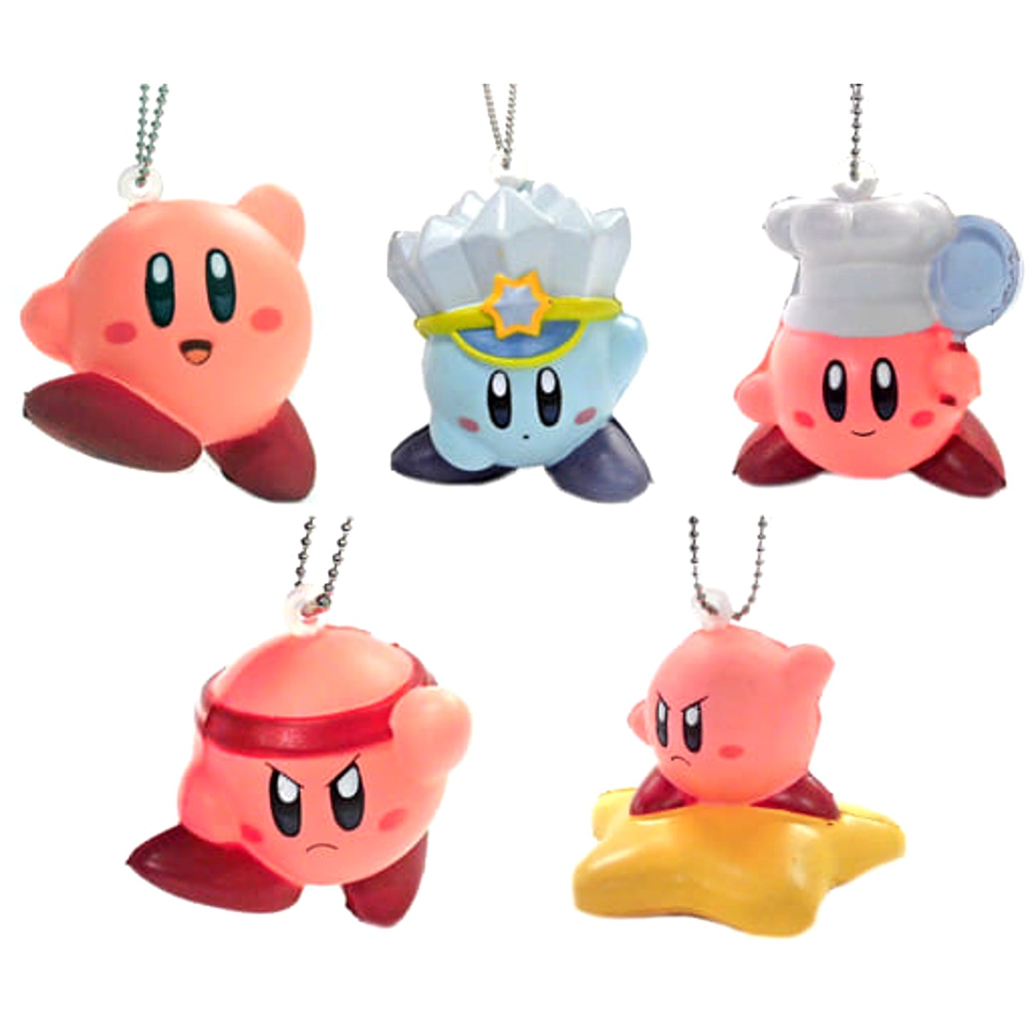 Kirby Kirby & Others Yawaraka Squeeze All 5 Types Set Keychains [USED]
