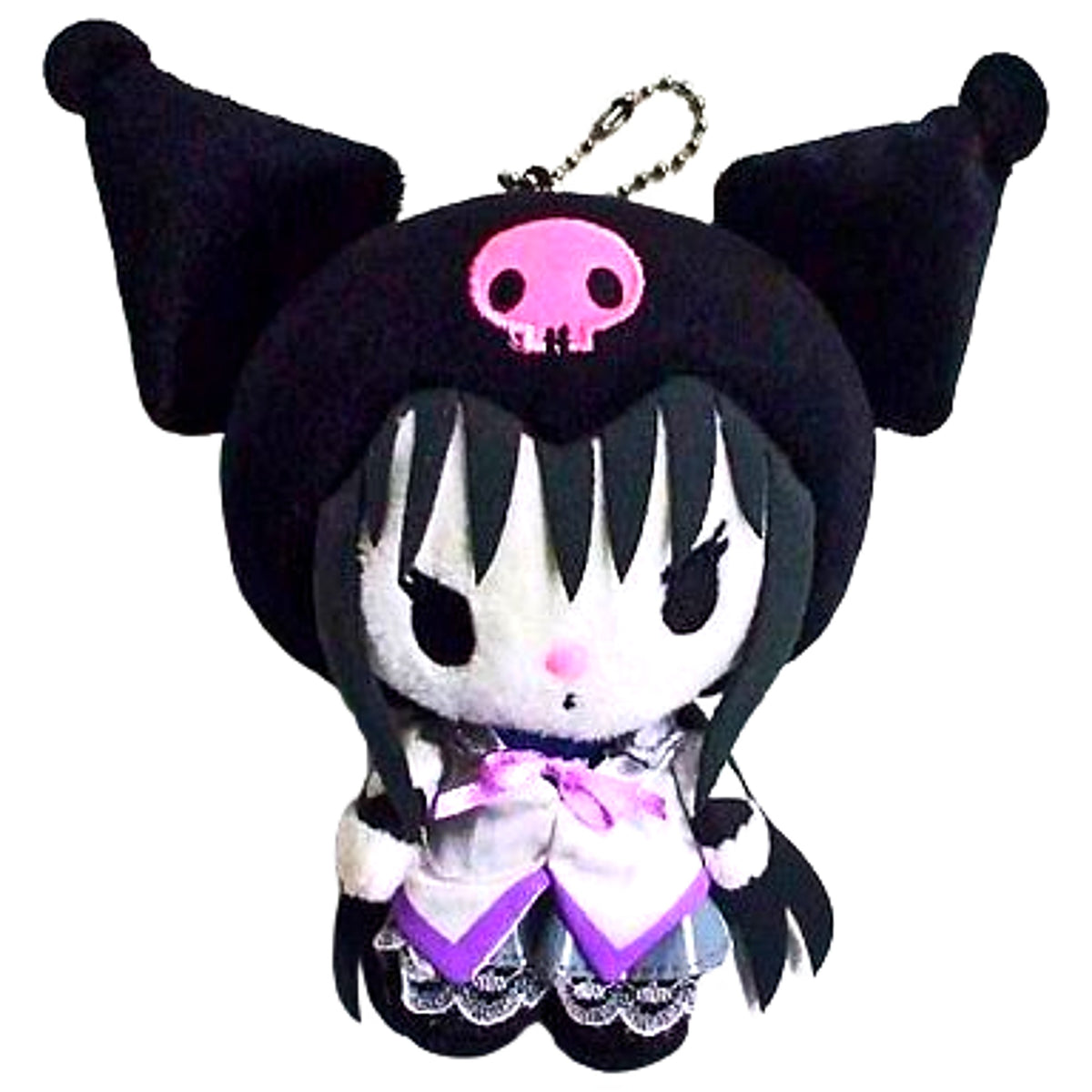 Kuromi Homura Akemi Puella Magi Madoka Magica X My Melody Kuromi Plush Ball Chain [USED]