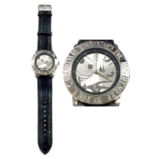 The Nightmare Before Christmas Jack and Bat Leather Wristwatch [USED]