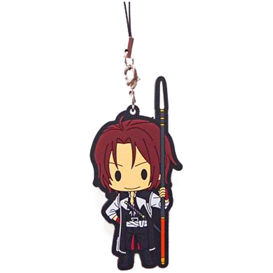 Sanosuke Harada Hakuouki: Demon of the Fleeting Blossom Warrior Spirit of the Blue Sky Rubber Strap Collection Key Chain [USED]