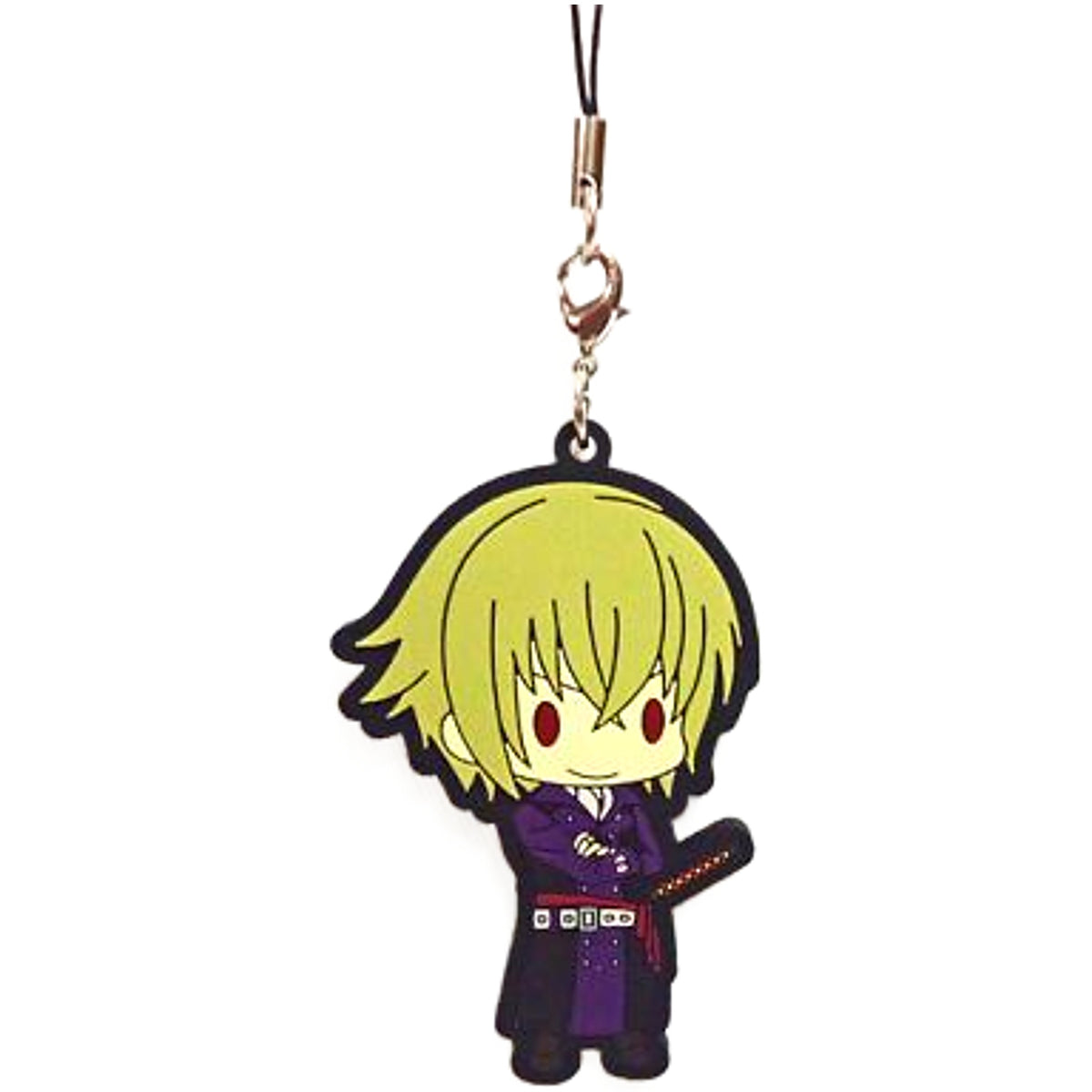Chikage Kazama Hakuouki: Demon of the Fleeting Blossom Warrior Spirit of the Blue Sky Rubber Strap Collection Key Chain [USED]