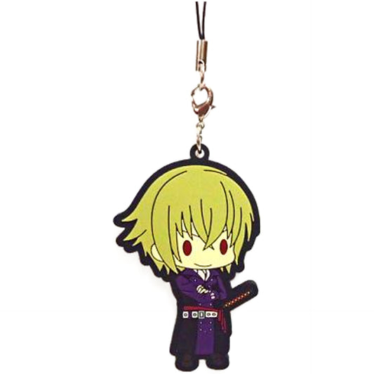 Chikage Kazama Hakuouki: Demon of the Fleeting Blossom Warrior Spirit of the Blue Sky Rubber Strap Collection Key Chain [USED]
