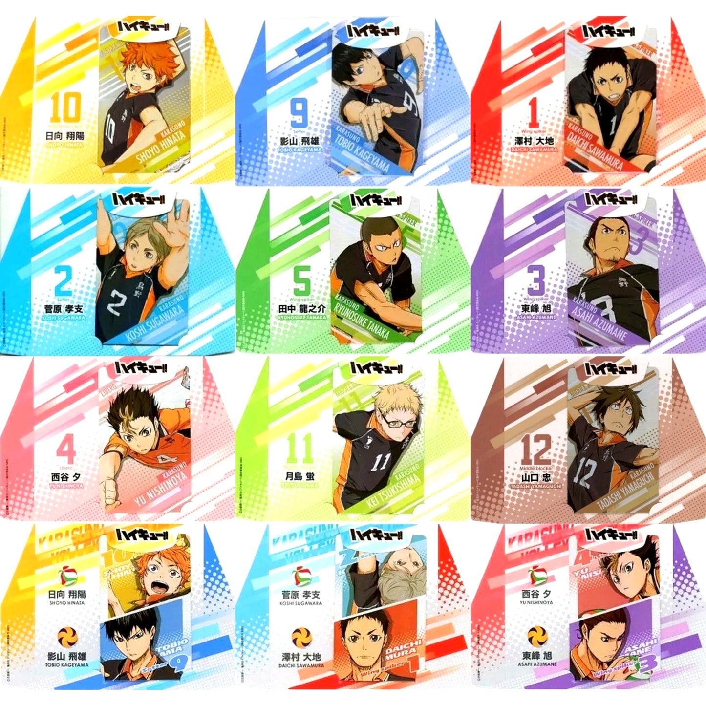 Set of 12 Haikyu!! Metallic Plate [USED]