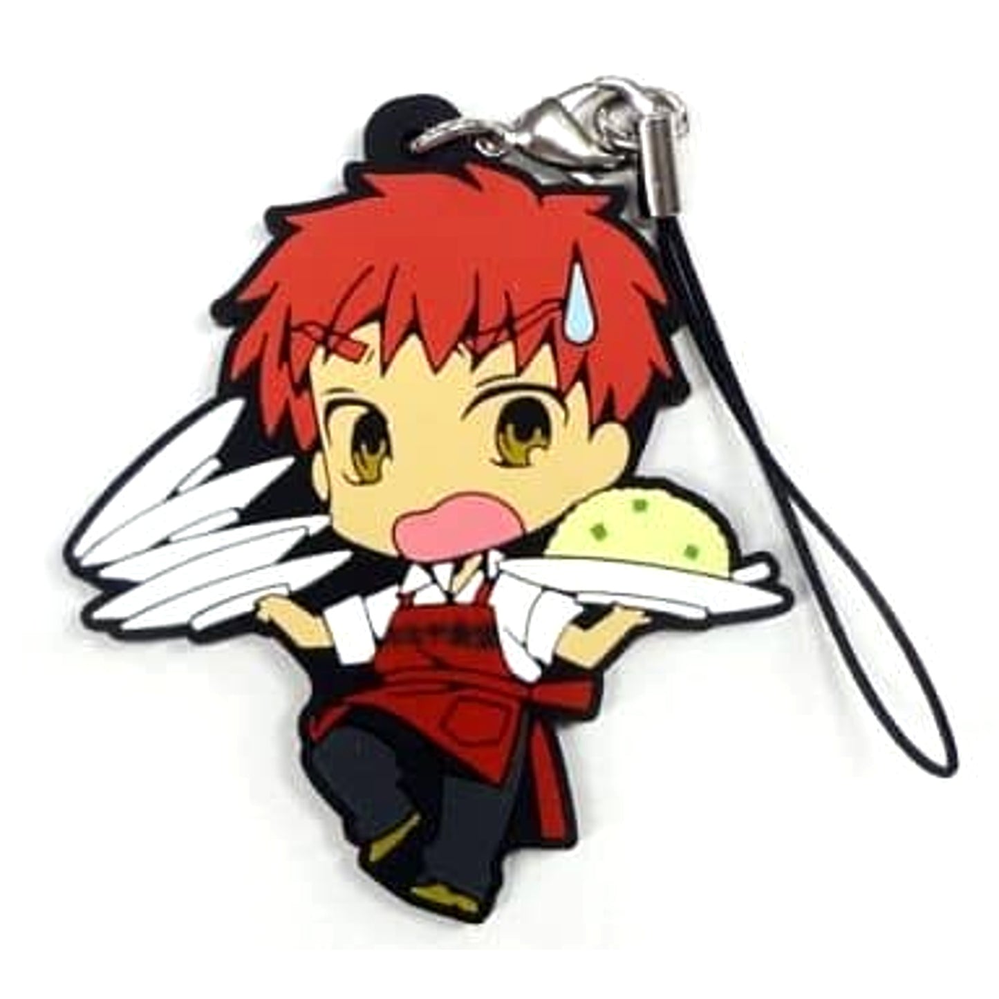 Fate Series Shiro Emiya Ichiban Kuji 10th Anniversary 1st Edition Type Moon Ace Special Chibichuki Rubber Strap Prize F Keychains [USED]