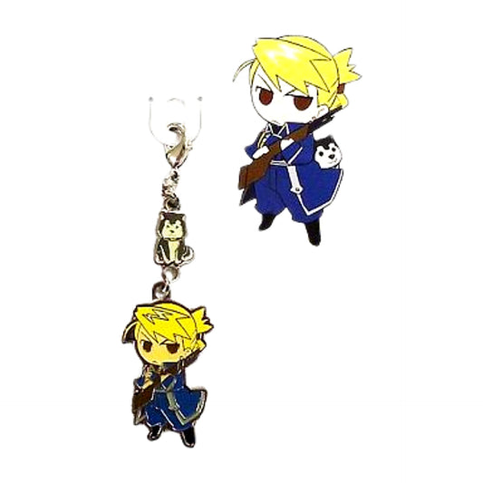 Fullmetal Alchemist Riza Hawkeye Black Hayate Fastener Accessories Keychains [USED]
