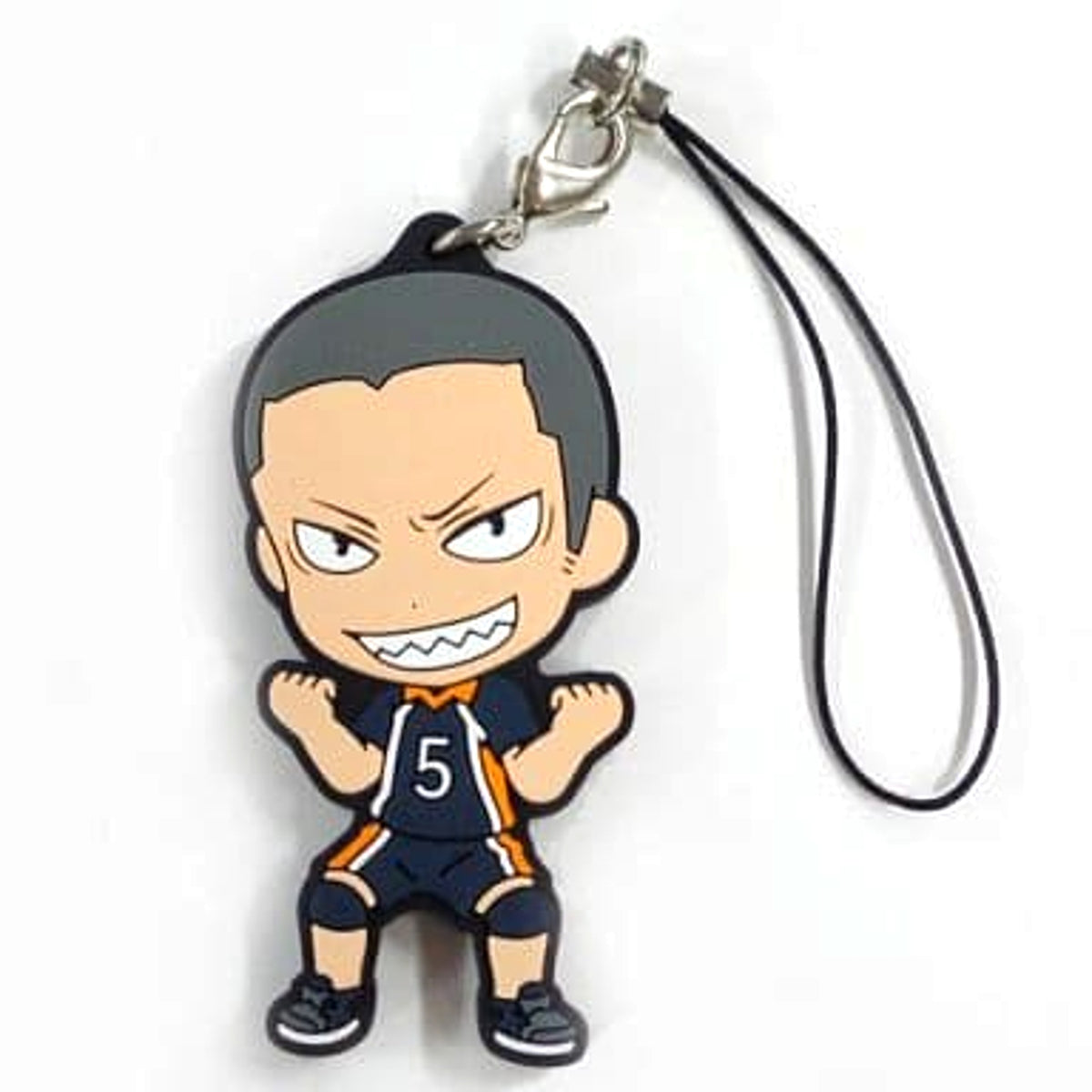 Haikyu!! Tanaka Ryunosuke Ichiban Kuji Karasuno High School Practice Begins!! Rubber Charm Prize E Keychains [USED]