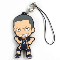 Haikyu!! Tanaka Ryunosuke Ichiban Kuji Karasuno High School Practice Begins!! Rubber Charm Prize E Keychains [USED]