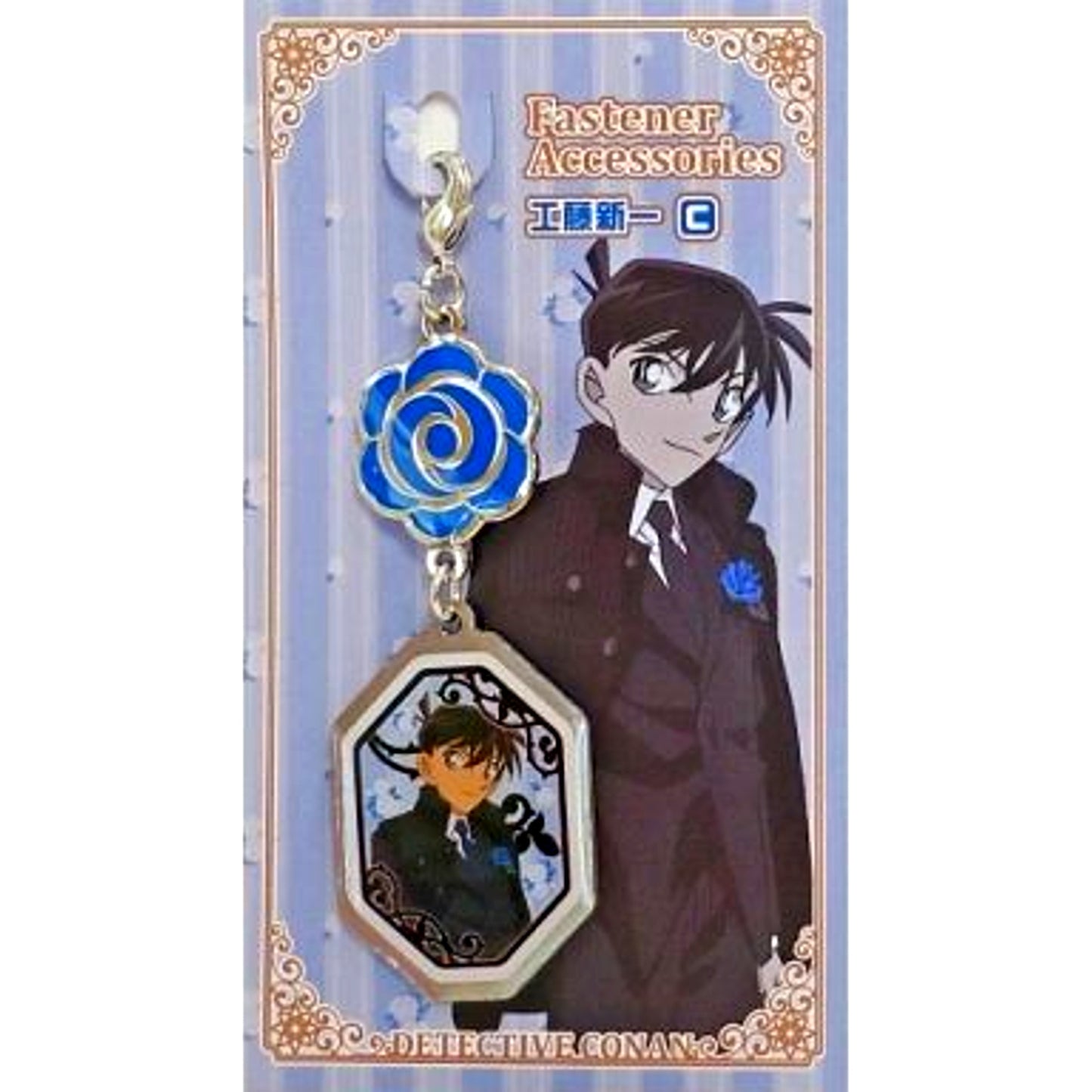 C Shinichi Kudo Rose Detective Conan Zipper Accessory [USED]