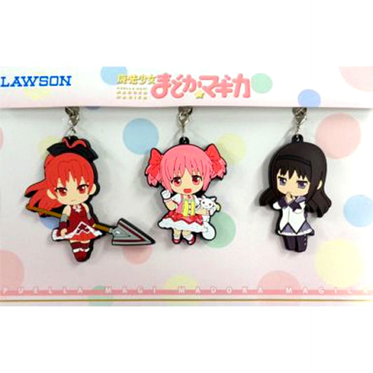 Madoka Kaname Homura Akemi Kyoko Sakura Puella Magi Madoka Magica A Ltd Rubber Strap Set Lawson Kokusai Tenjijo Station [USED]