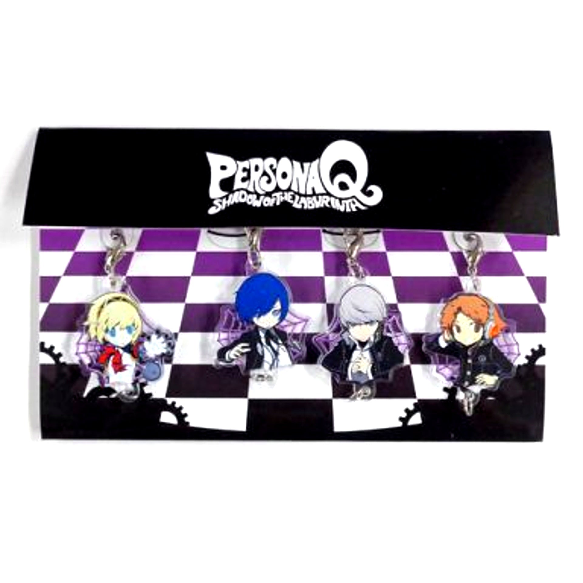 Set of 4 Acrylic Charm Persona Q Shadow of the Labyrinth Animate Limited Set Included Bonus [USED]