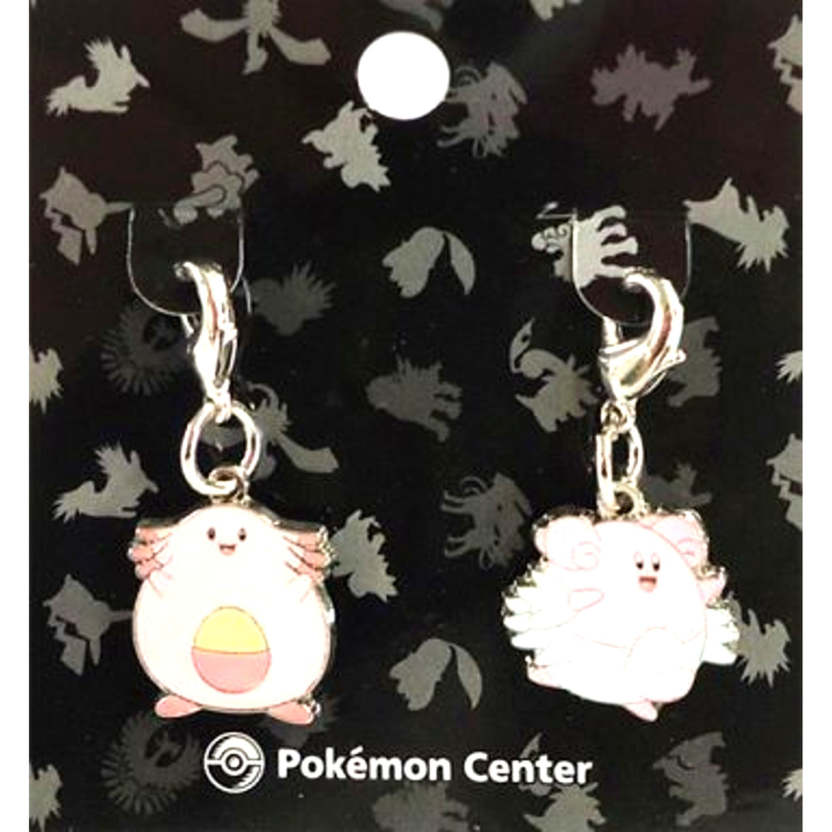 Set of 2 Chansey 222 Blissey 223 National Pokedex Metal Charm Pokemon Pokemon Center Limited [USED]