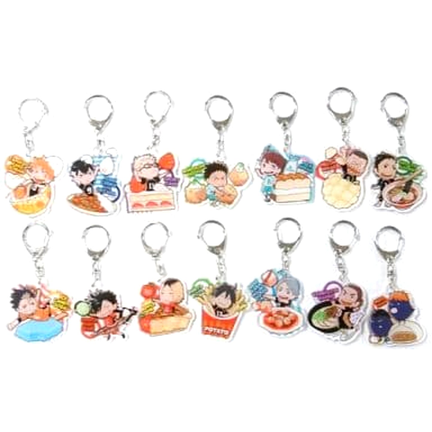 Haikyu!! Shoyo Hinata & Others Acrylic Food Keychain All 14 Types Set Keychains [USED]