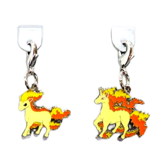 Ponyta Rapidash Pokemon National Pokedex Metal Charm Pokemon Center Limited Set of 2 Charm [USED]