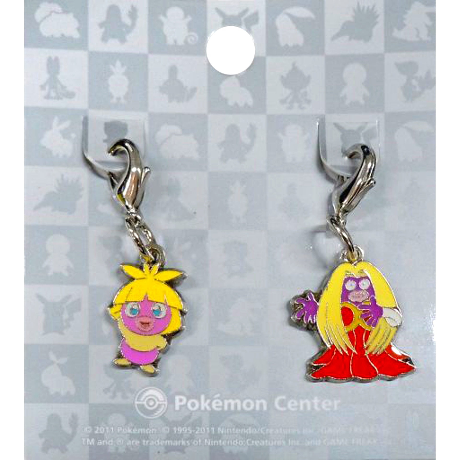 Set of 2 238 Smoochum & 124 Jynx Pokemon National Pokedex Metal Charm Pokemon Center Ltd [USED]