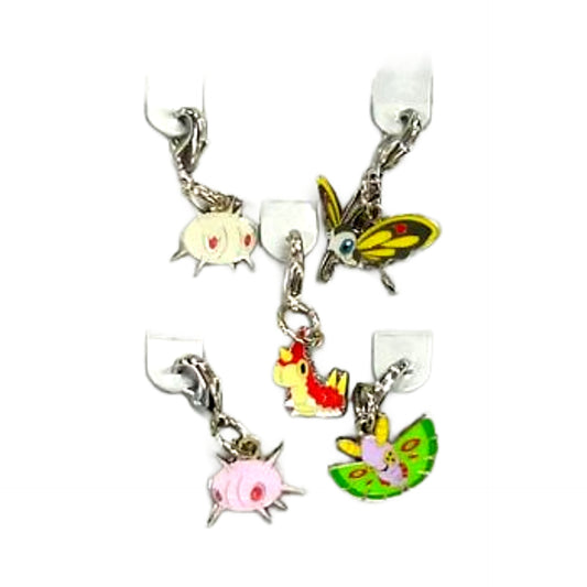Wurmple, etc. Pokemon National Pokedex Metal Charm Pokemon Center Limited 5 Piece Set Charm [USED]