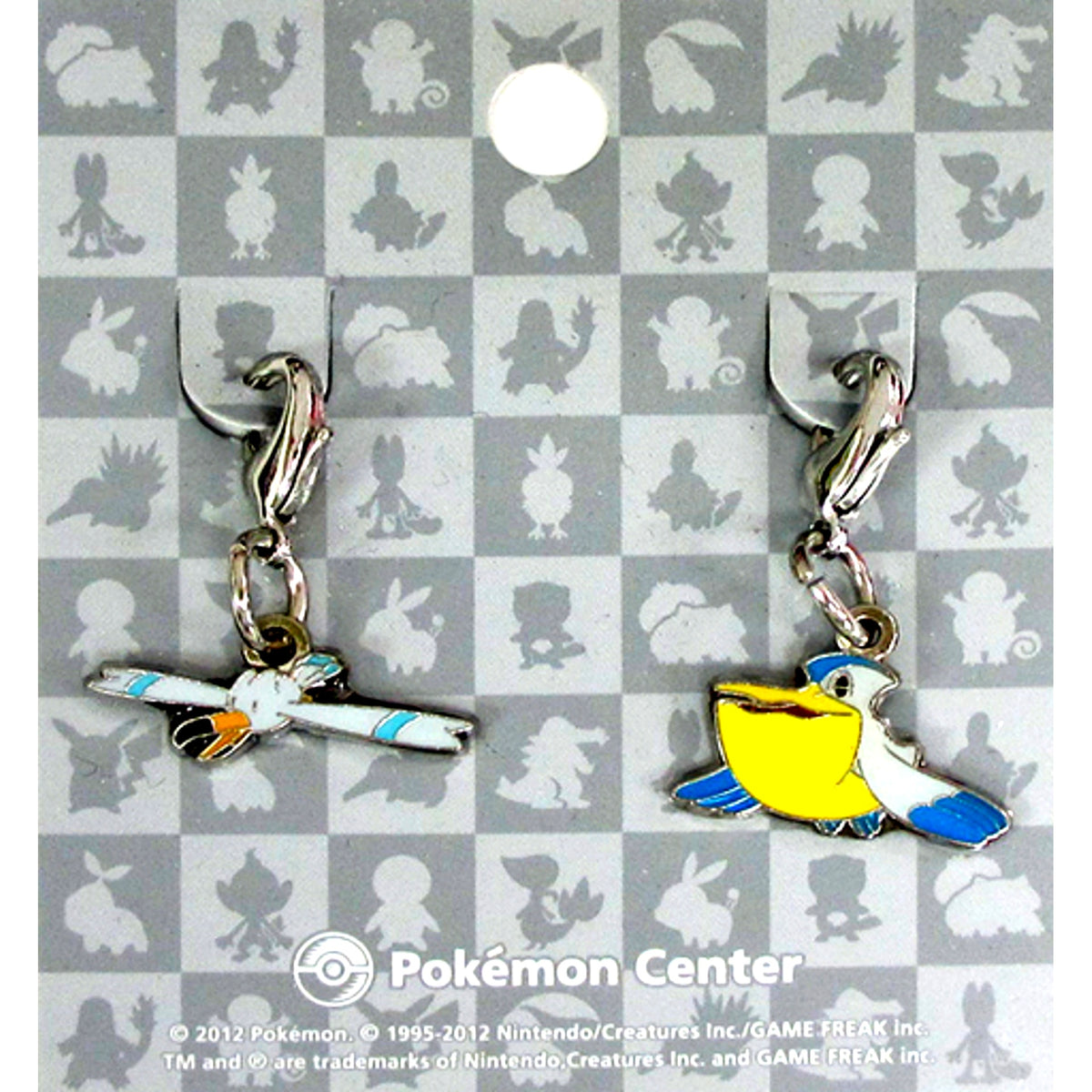 Set of 2 Wingull 278 & Pelipper 279 Pokemon National Pokedex Metal Charm Pokemon Center Limited [USED]