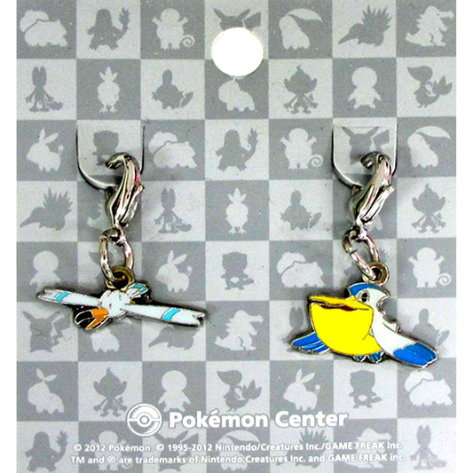 Set of 2 Wingull 278 & Pelipper 279 Pokemon National Pokedex Metal Charm Pokemon Center Limited [USED]