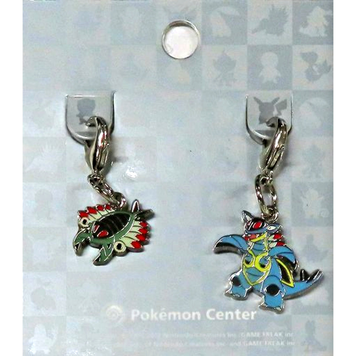 Set of 2 Anorith 347 & Armaldo 348 Pokemon National Pokedex Metal Charm Pokemon Center Limited [USED]