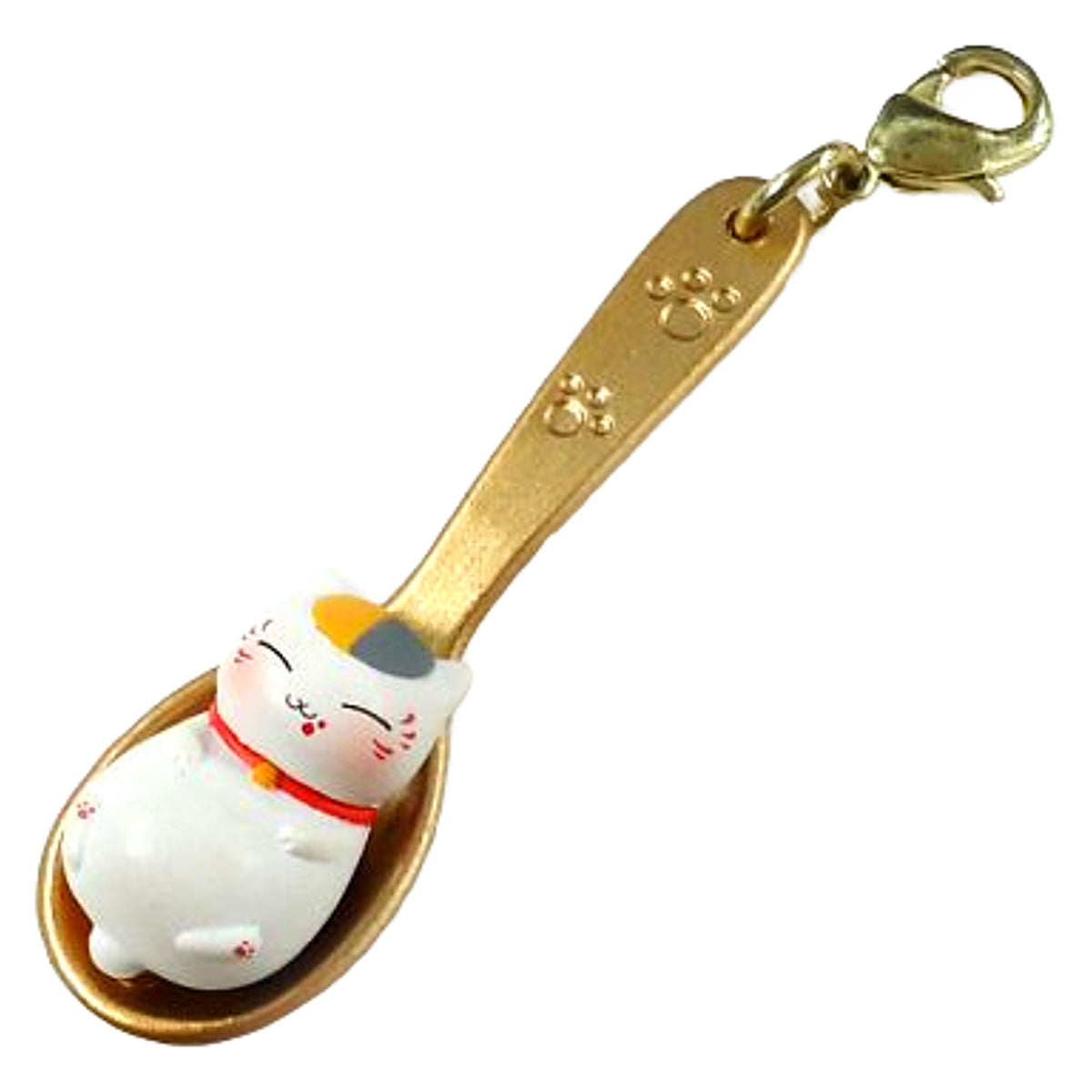 Natsume's Book of Friends Nyanko-sensei Goldspoon One Scoop Mini Figure There's Always Room For Dessert Keychains [USED]