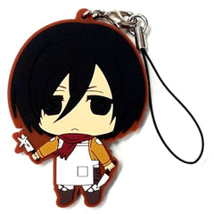 Mikasa Ackerman Prize H Attack on Titan Fly Survey Corps Ichiban Kuji Chimi Chara Rubber Strap 1 [USED]