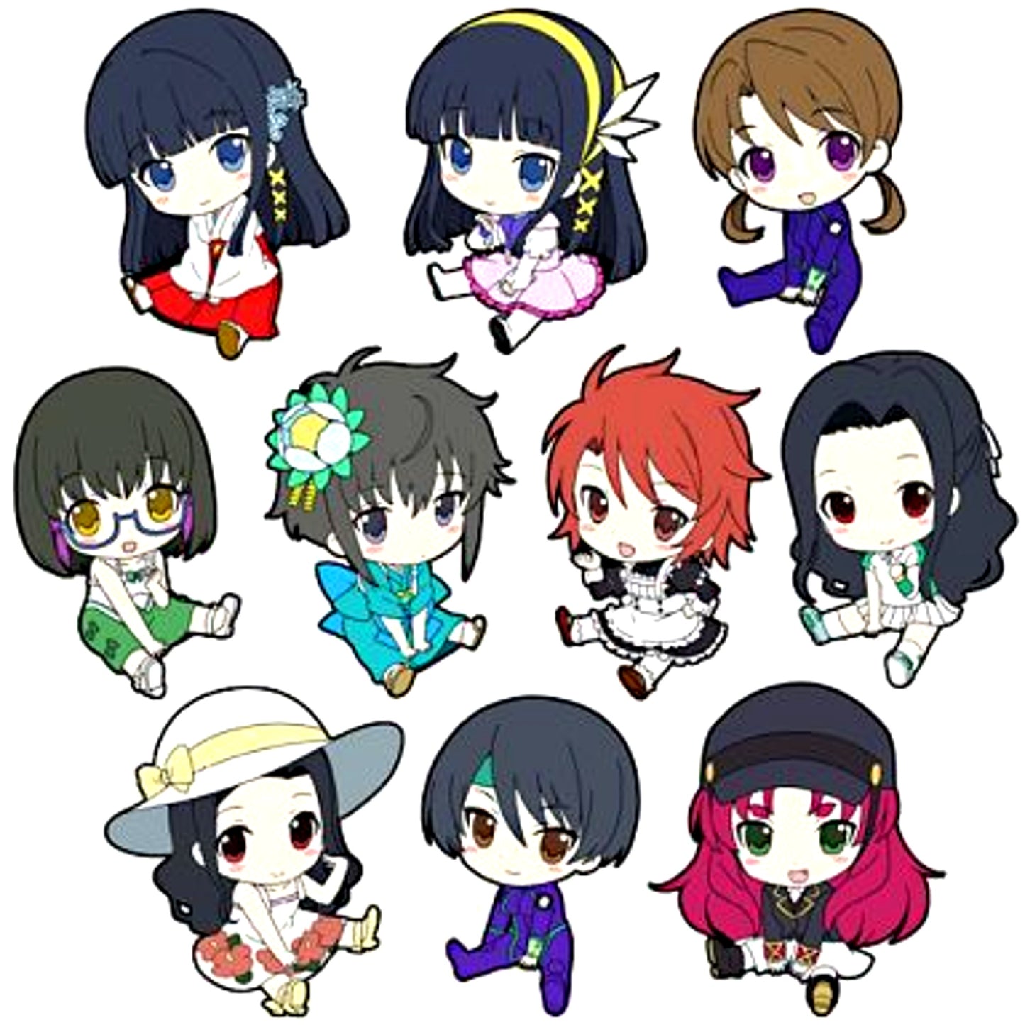Set of 10 The Irregular at Magic High School Petanko Trading Rubber Strap Vol. 2 [USED]