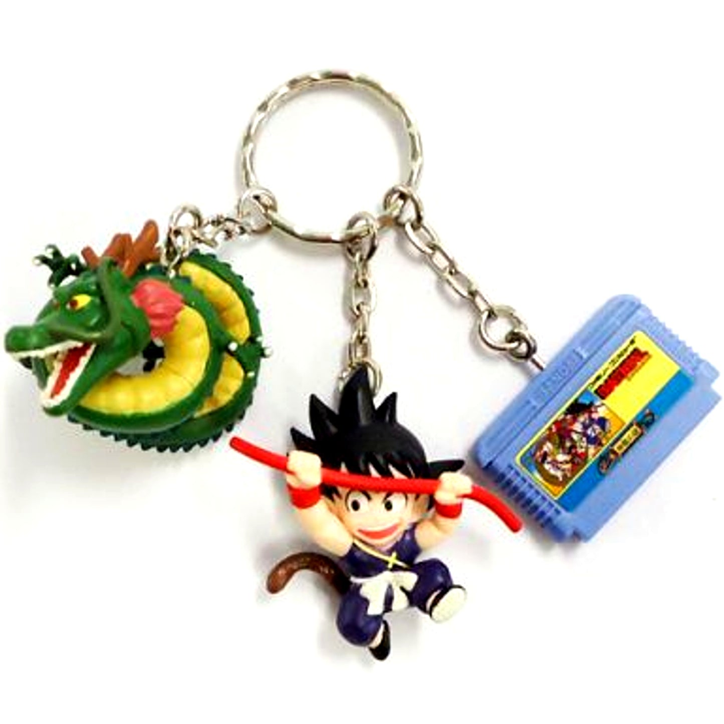 Son Goku & Shenron Dragon Ball Z Triple Keychain with Cassette Type Figure [USED]