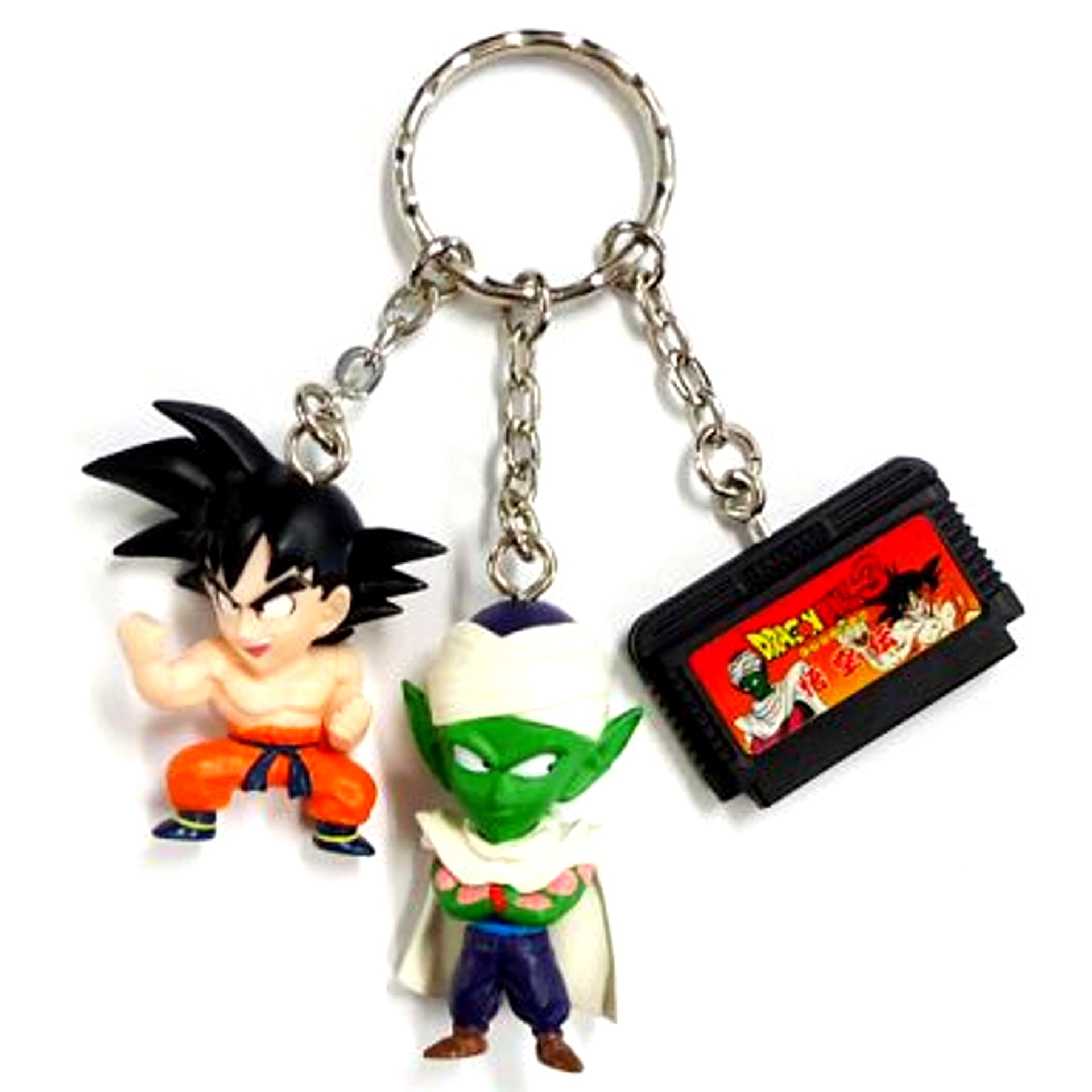 Son Goku & Piccolo Dragon Ball Z Cassette Figure Triple Keychain [USED]