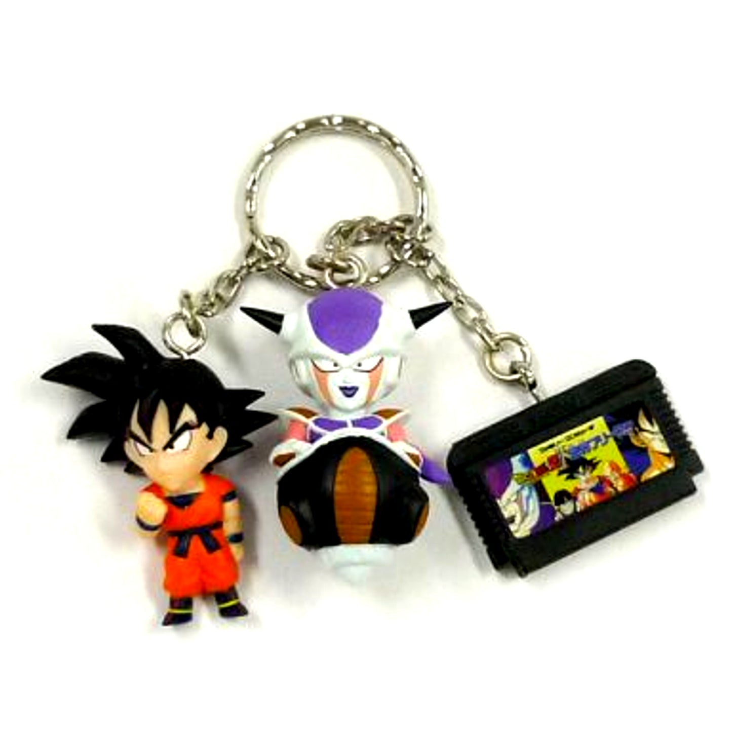 Son Goku & Frieza Dragon Ball Z Triple Keychain with Cassette Type Figure [USED]